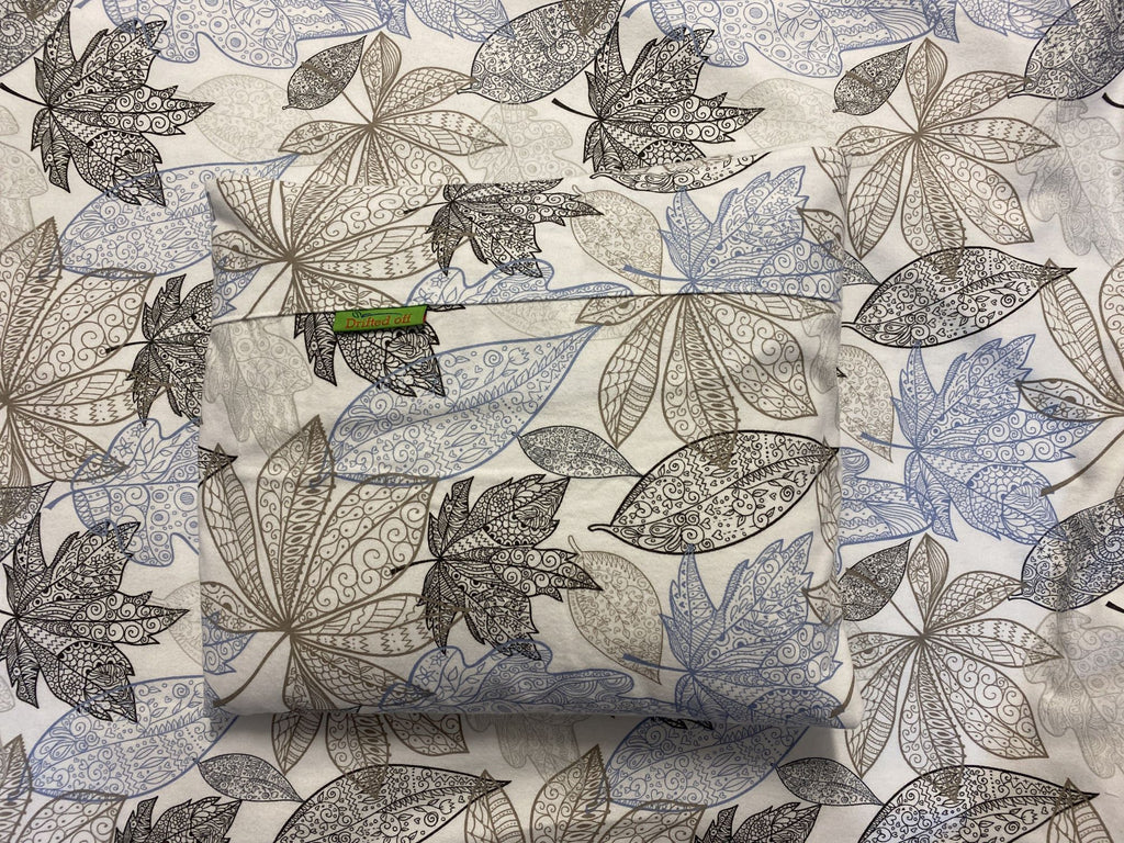 Caravan Sheets - Queen Customise your sheets Autumn Leaves- Flannelette Fitted Bottom Sheet