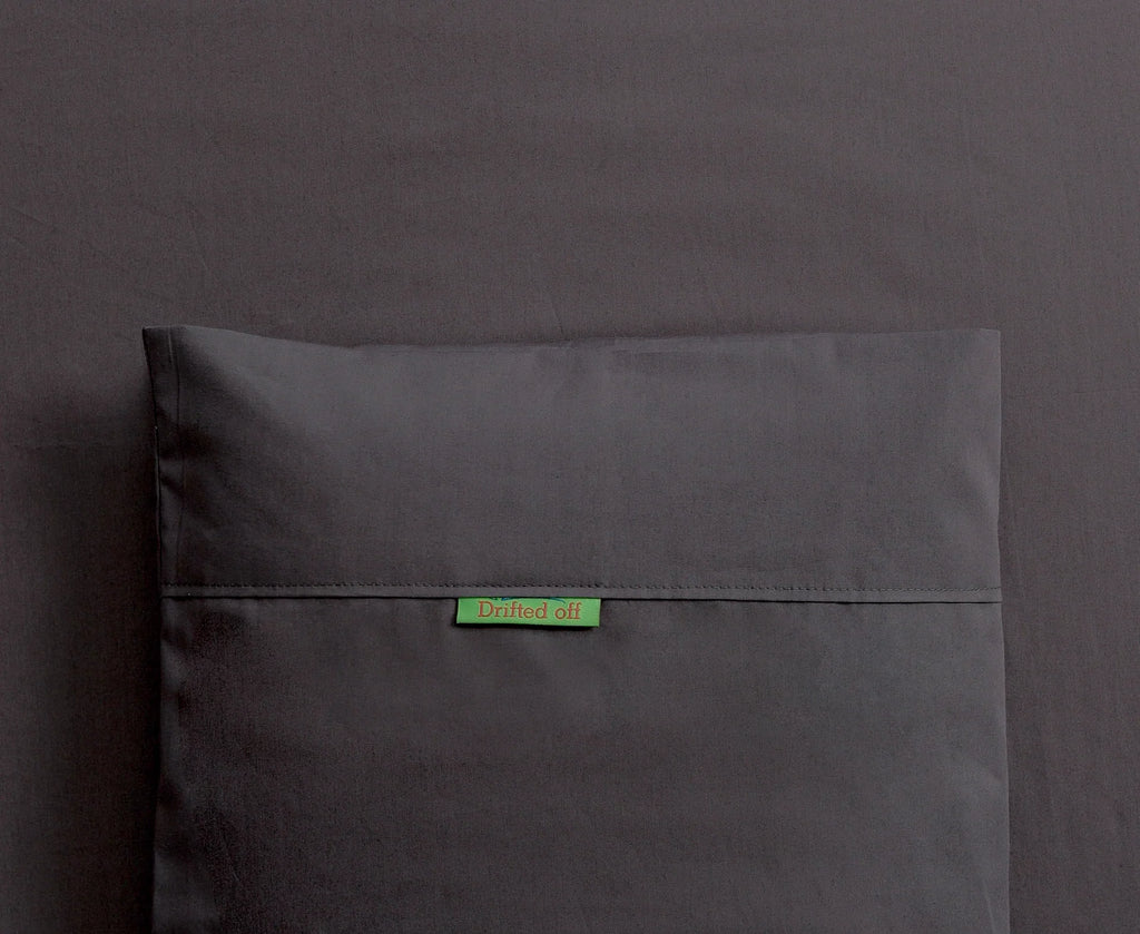 Queen Sheet Sets - Fitted Bottom sheet, Top sheet and 2 pillowcases Charcoal Fitted Bottom Sheet